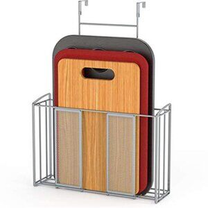over cabinet door organizer kitchen storage rack metal mesh hanging basket